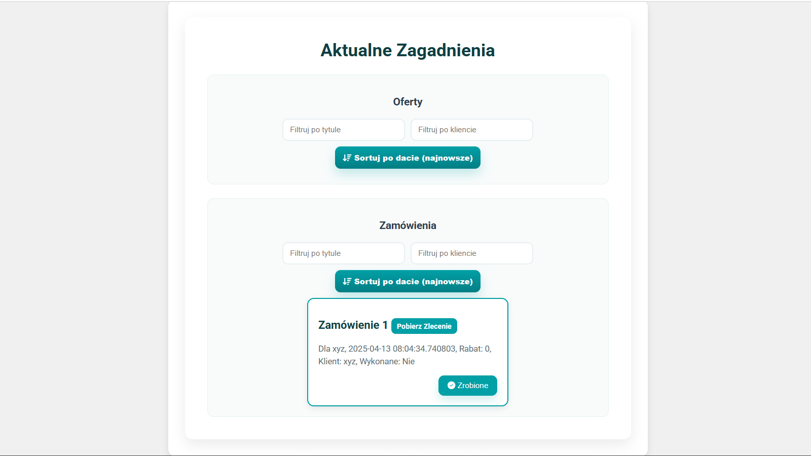 Automatyczna obsługa Klienta