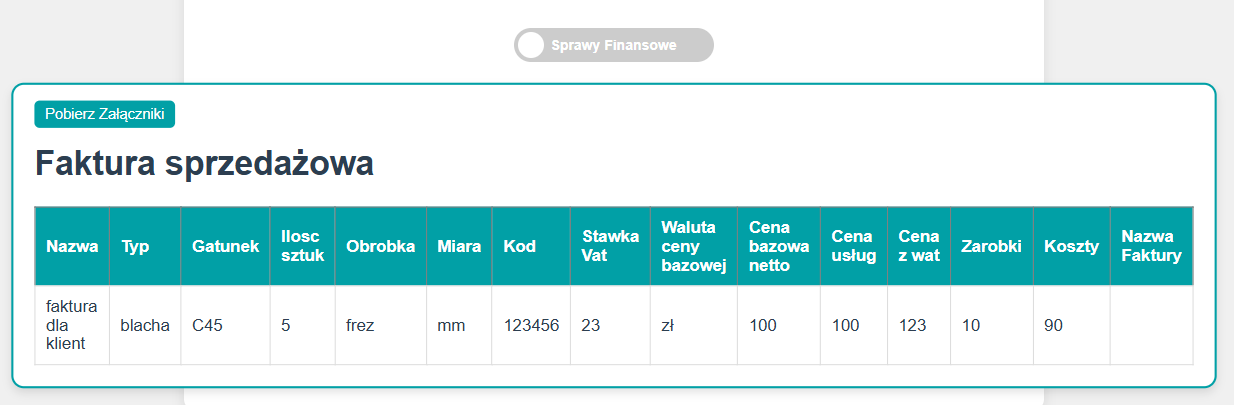 Połączenie z ERP